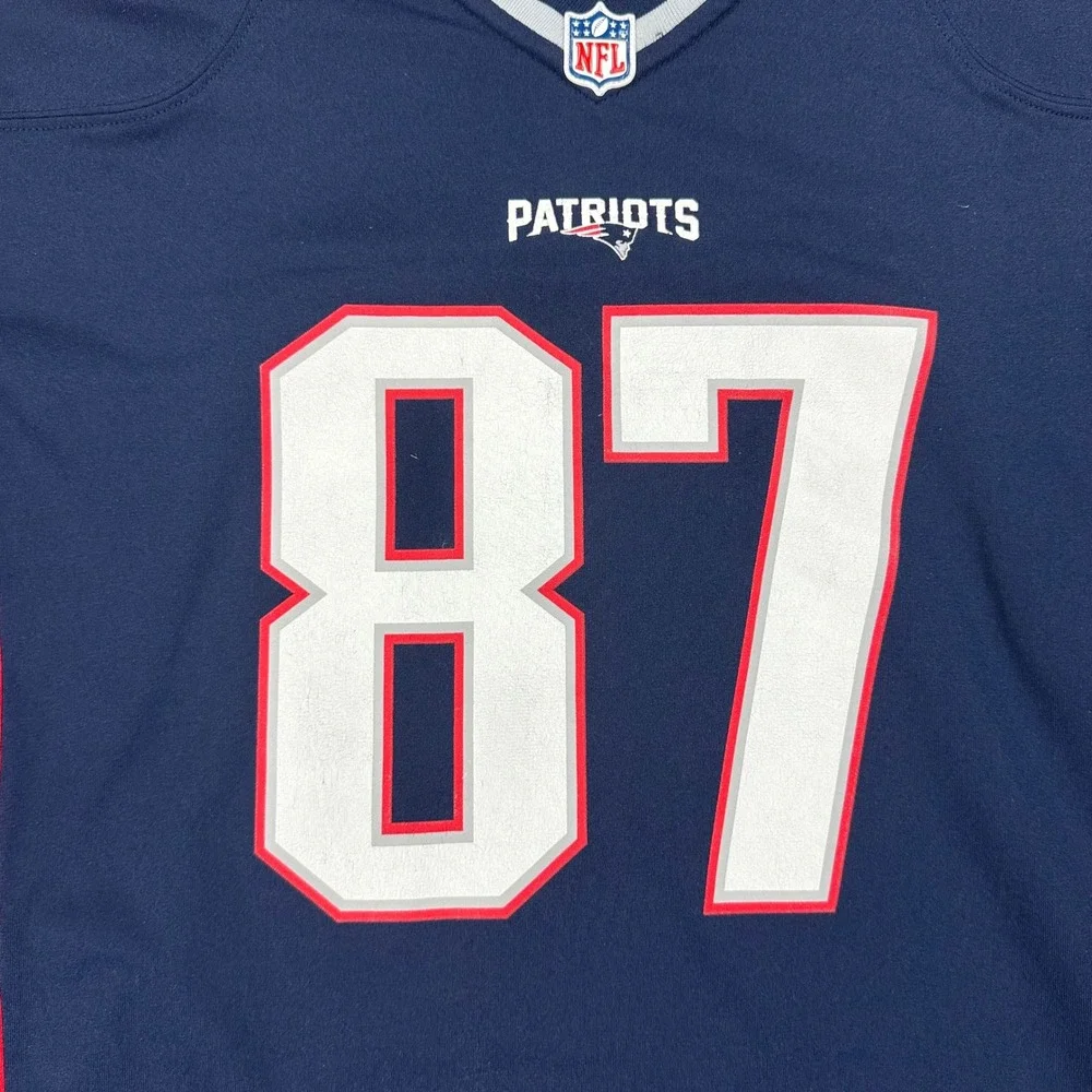 Nike Patriots Rob Gronkowski 87 Jersey Youth XL Navy Blue NFL New England